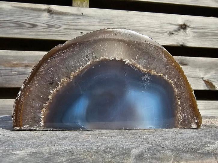 Prachtig agaat theelichthouder, Verzamelen, Mineralen en Fossielen, Mineraal, Ophalen of Verzenden