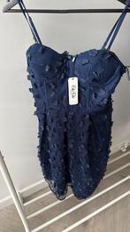 Feestjurk chi chi kleur navi, Blauw, Nieuw, Knielengte, Ophalen