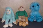 2 Vintage Apen Hangende Knuffels + 1 Pluche Lichtblauwe Aap., Ophalen of Verzenden, Zo goed als nieuw, Overige typen