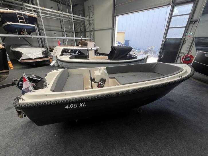 4-Family 480 XL + 9.9pk Suzuki 2017, Watersport en Boten, Sloepen, Gebruikt, 3 tot 6 meter, Buitenboordmotor, Benzine, Polyester