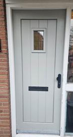 Voordeur hardhout 211,5  83, Doe-het-zelf en Verbouw, Ophalen, 80 tot 100 cm, 200 tot 215 cm, Glas