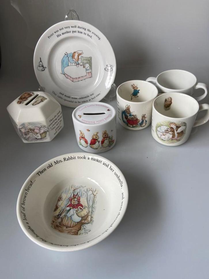 Wedgwood Peter Rabbit serviesdelen en spaarpotten, Huis en Inrichting, Keuken | Keukenbenodigdheden, Nieuw, Ophalen of Verzenden