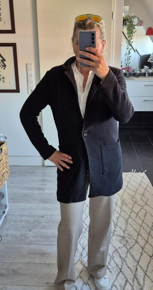 Zwarte gebreide blazerjas van Follie di Garbo | Maat M, Kleding | Dames, Jasjes, Kostuums en Pakken, Gedragen, Jasje, Maat 38/40 (M)