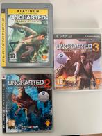 Ps3 Uncharted deel 1 t/m 3, Spelcomputers en Games, Avontuur en Actie, 1 speler, Ophalen of Verzenden, Zo goed als nieuw