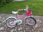 Leuke stoere meisjesfiets fiets meisje 16 inch roze paars, Ophalen of Verzenden, Zo goed als nieuw, 16 tot 20 inch