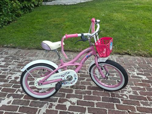 Leuke stoere meisjesfiets fiets meisje 16 inch roze paars, Fietsen en Brommers, Fietsen | Kinderfietsjes, Zo goed als nieuw, 16 tot 20 inch