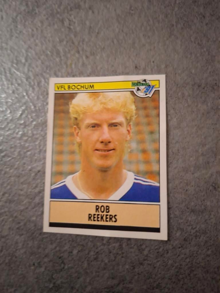 Panini sticker Voetbal 91. Speler Rob Reekers VFL Bochum., Ophalen of Verzenden, Zo goed als nieuw, Sticker