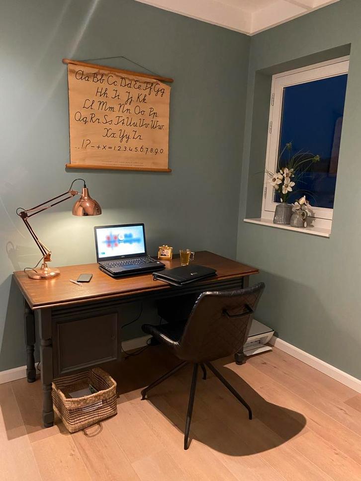 Brocante Bureau met Klepkast & Afsluitbare Laden, Huis en Inrichting, Bureaus, Gebruikt, Bureau, Ophalen of Verzenden