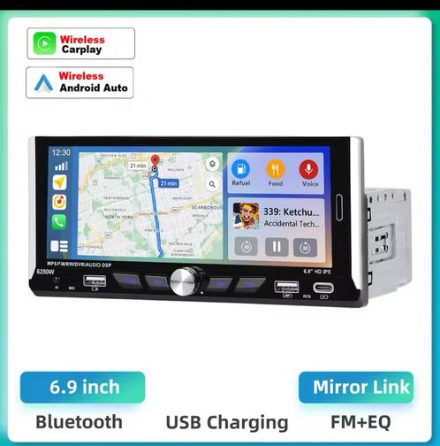 1 DİN ANDROİD CARPLAY MULTİ MEDİA, Auto diversen, Autonavigatie, Nieuw, Ophalen of Verzenden