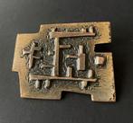 Percz Janos broche, Brons, 4 tot 7 cm, Gebruikt, Overige kleuren