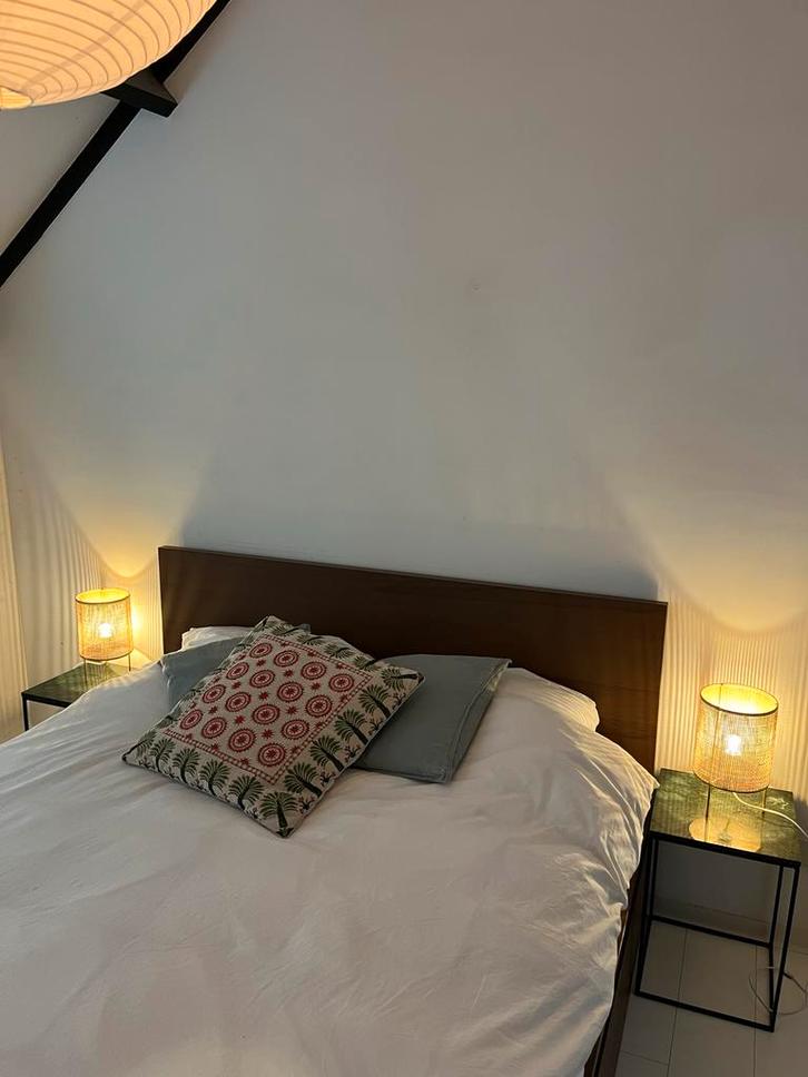 Groene Marmer Nachtkastjes - Set van 2, Huis en Inrichting, Tafels | Bijzettafels, Zo goed als nieuw, Vierkant, 45 tot 60 cm, Minder dan 55 cm