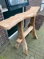 Eiken statafel, Ophalen of Verzenden, Zo goed als nieuw, Rond, Hout