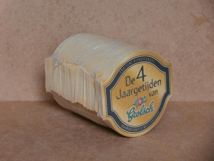 Vintage Grolsch Jaargetijden bierviltjes onderzetters 65stuk, Verzamelen, Biermerken, Nieuw, Viltje(s), Grolsch, Ophalen of Verzenden