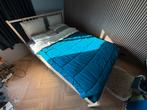 Tweepersoonsbed te koop - comfortabel en stijlvol!, Ophalen, Gebruikt, Beige, Tweepersoons