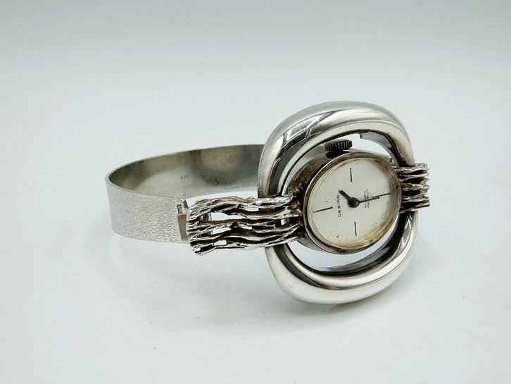 Zilveren horloge, Desira, 20 cm, Sieraden, Tassen en Uiterlijk, Horloges | Dames, Zo goed als nieuw, Polshorloge, Overige merken