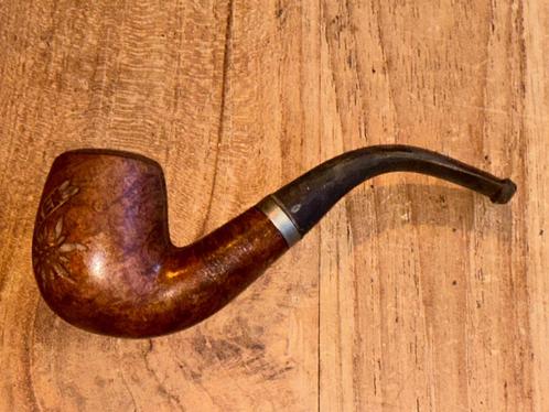 Pijp Bruyere Garantie  nr 4141 gebogen pijp met inscriptie, Verzamelen, Rookartikelen, Aanstekers en Luciferdoosjes, Gebruikt