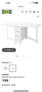 NORDEN klaptafel wit, Huis en Inrichting, Tafels | Eettafels, Ophalen, 50 tot 100 cm, Scandinavisch, 50 tot 100 cm