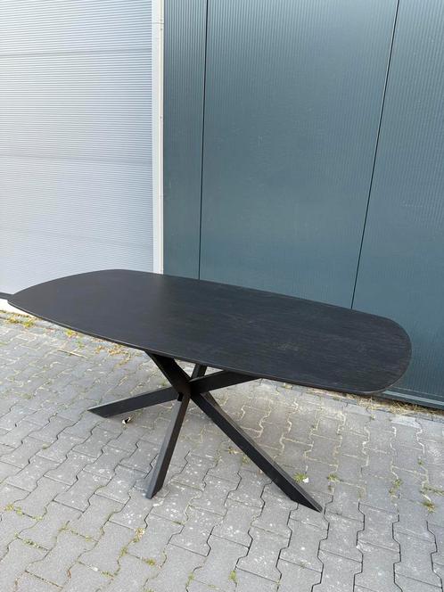 Deens ovale zwarte eettafels 180 cm & 240 cm, Huis en Inrichting, Tafels | Eettafels, Nieuw, 100 tot 150 cm, 200 cm of meer, Vijf personen of meer