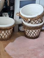 Riviera maison bloempotten 2x, Rond, Ophalen of Verzenden, Zo goed als nieuw, Minder dan 25 cm