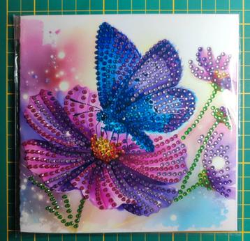 Diamond Painting kaart Vlinder 1 beschikbaar voor biedingen