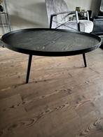 Zwarte houten Salontafel ( van Eekhoorn) 100cm Doorsnede, Ophalen, Gebruikt, 50 tot 100 cm, Rond