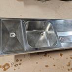 RVS Spoelbak met Afdruiprek, Gebruikt, 150 tot 200 cm, Ophalen of Verzenden, Minder dan 100 cm