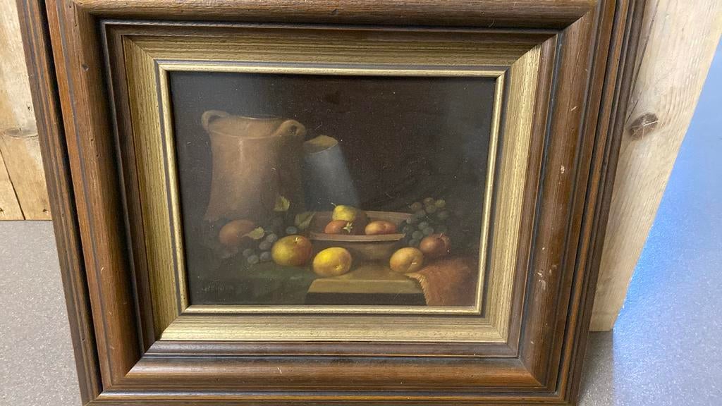 Stilleven schilderij Reinier, 30x25 cm, Antiek en Kunst, Kunst | Schilderijen | Klassiek, Ophalen