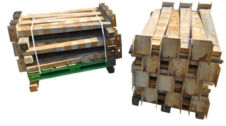 Handige stelling 6 staanders 2.5m , 48 armen 1.2m houtopslag, Doe-het-zelf en Verbouw, Hout en Planken, Gebruikt, Overige houtsoorten