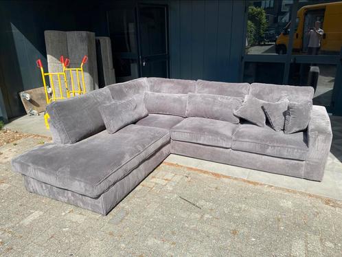 !!ACTIE!! Zgan ribcord hoekbank, gratis levering, Huis en Inrichting, Banken | Bankstellen, Zo goed als nieuw, Vierpersoons of meer