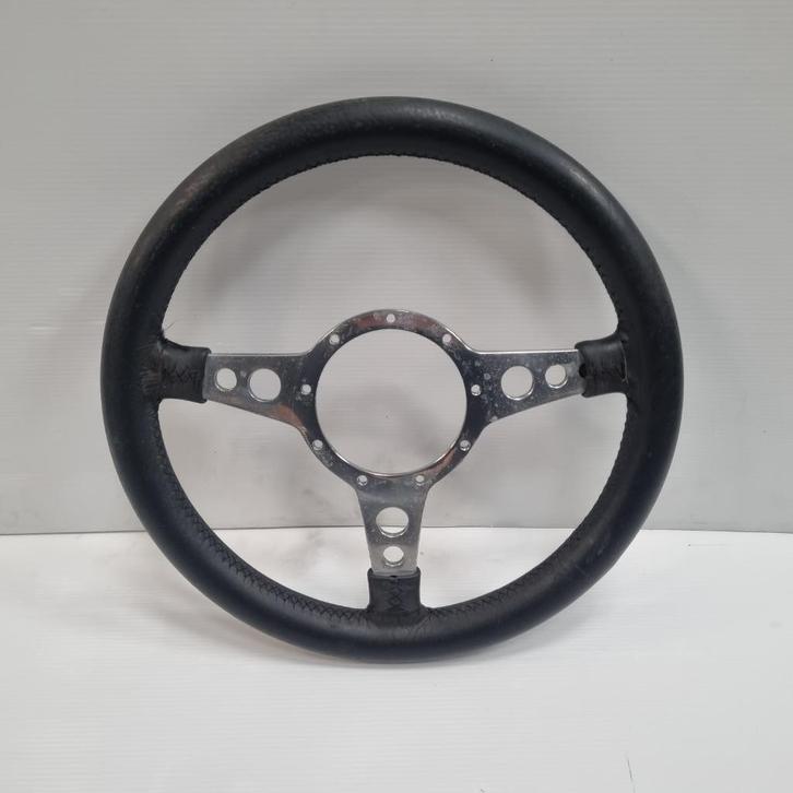 Moto-lita 13" zwart lederen MK III stuurwiel, Auto-onderdelen, Besturing, Gebruikt, Ophalen of Verzenden