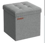Songmics Poef Opbergbox Lichtgrijs 38x38x40, Minder dan 50 cm, ....., Nieuw, Minder dan 50 cm