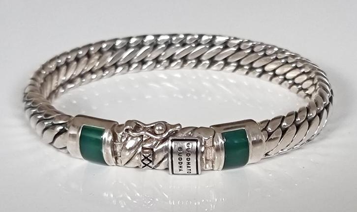 Buddha to Buddha Ben XS Stone Chalcedony armband €70 korting, Sieraden, Tassen en Uiterlijk, Armbanden, Nieuw, Zilver, Zilver