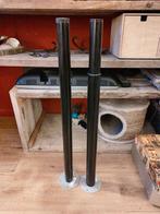 Ikea Olov Tafelpoot - 1 verstelbaar, 1 vast metaal zwart, Huis en Inrichting, Tafelonderdelen, Ophalen, Tafelpoot, Gebruikt, 50 tot 100 cm