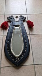 vintage paardenham spiegel, Huis en Inrichting, Woonaccessoires | Spiegels, Minder dan 50 cm, Gebruikt, Ophalen of Verzenden, Minder dan 100 cm