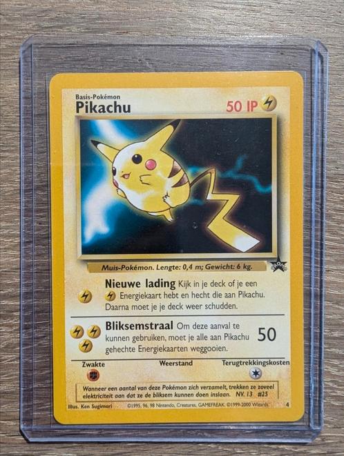 Pikachu Promo 4 Nederlands, Hobby en Vrije tijd, Verzamelkaartspellen | Pokémon, Zo goed als nieuw, Losse kaart, Ophalen of Verzenden