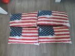 4 x kussen Amerikaanse vlag ZGAN, Ophalen of Verzenden, Zo goed als nieuw