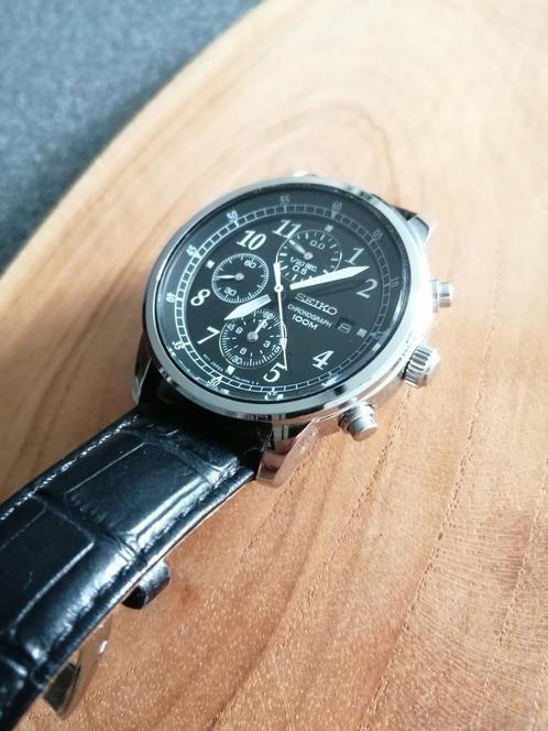 Herenhorloge Seiko Chronograph 100m 40mmx10mm zgan, Sieraden, Tassen en Uiterlijk, Horloges | Heren, Zo goed als nieuw, Seiko