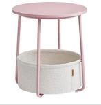 (NIEUW) pastelroze bijzettafel, Ophalen, Minder dan 55 cm, Rond, Nieuw