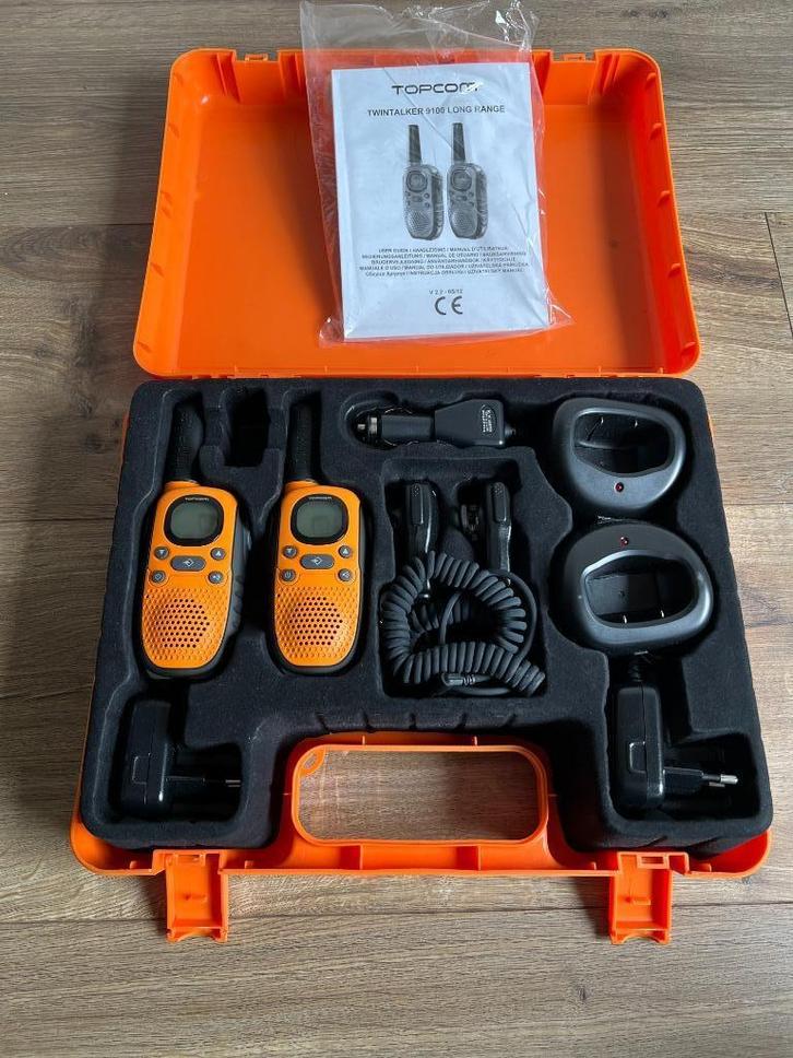 Topcom Twintalker 9100 Walkie talkie met koffer, Telecommunicatie, Portofoons en Walkie-talkies, Nieuw, Portofoon of Walkie-talkie