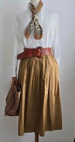 Purdey plooirok midirok camel 38 40 42, Bruin, Verzenden, Zo goed als nieuw, Purdey