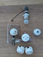 Vintage schakelmateriaal porselein + fitting E27, Ophalen of Verzenden, Zo goed als nieuw