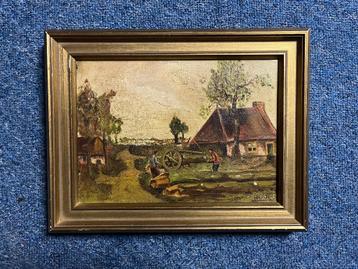 Schilderij Boerderij Landschap Boerenlandschap Klassiek beschikbaar voor biedingen