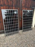 Antieke Glas in Lood Voorzetramen (2 stuks), Doe-het-zelf en Verbouw, Glas en Ramen, Ophalen, Gevelraam of Ruit, Gebruikt, Glas in lood
