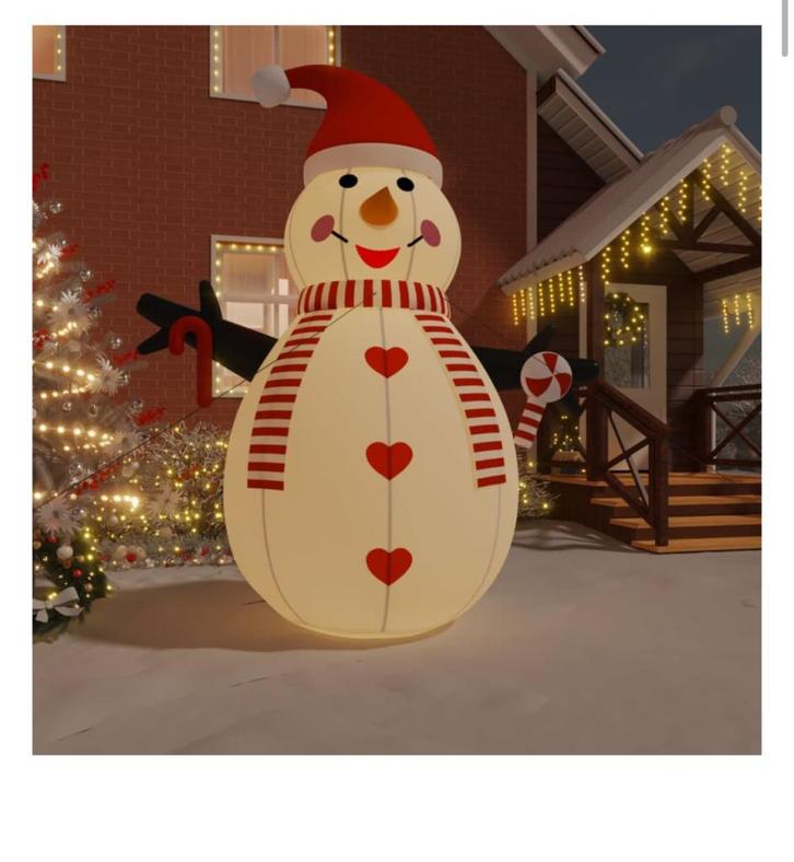 Sneeuwpop opblaasbaar met LED&apos;s 460 cm, Diversen, Kerst, Nieuw, Ophalen of Verzenden