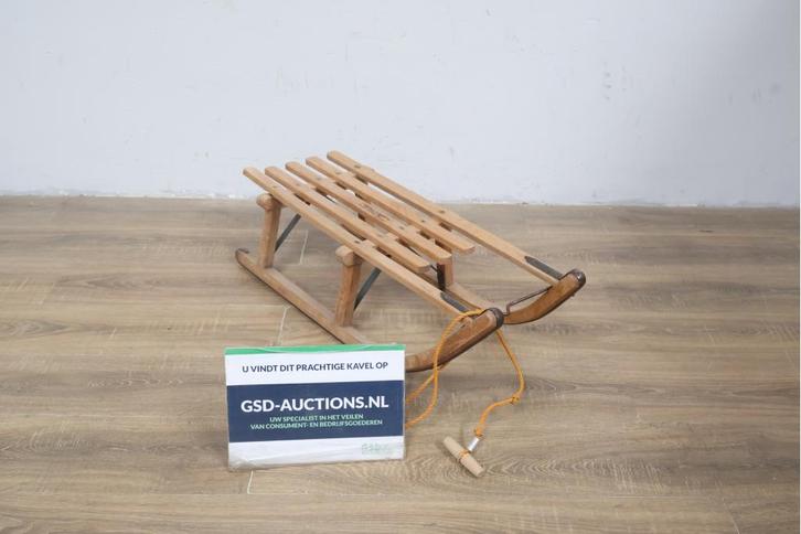 Houten Slee met Trekkoord van Davos, Antiek en Kunst, Curiosa en Brocante, Ophalen of Verzenden