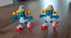 2x rolschaatsende smurfin, Verzamelen, Smurfen, Ophalen of Verzenden, Gebruikt, Verschillende Smurfen