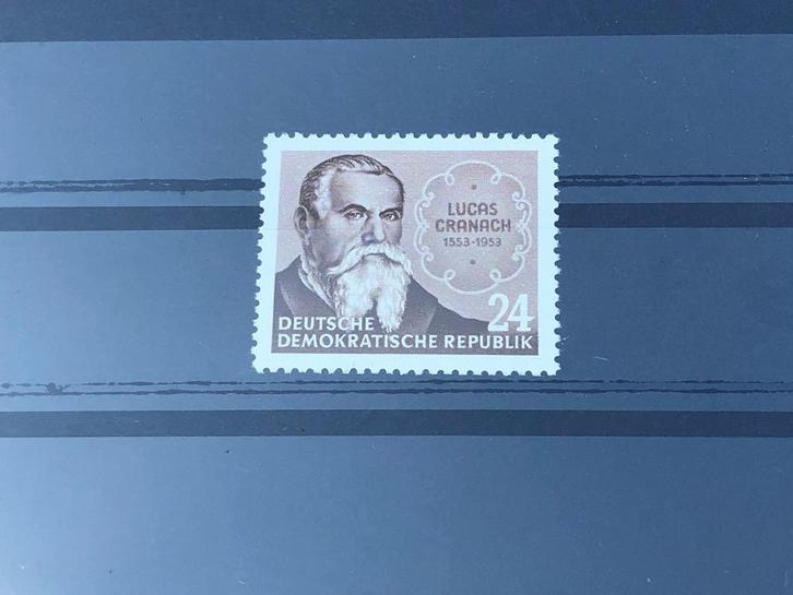 DDR Mi 384 1953 met plakker, Postzegels en Munten, Postzegels | Europa | Duitsland, DDR, Verzenden