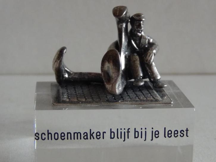 Miniatuur zilver S18a schoenmaker leest zilveren miniaturen, Antiek en Kunst, Antiek | Goud en Zilver, Zilver, Verzenden