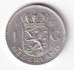 1 Gulden 1957 Zeer Netjes, Postzegels en Munten, Munten | Nederland, 1 gulden, Koningin Juliana, Verzenden, Zilver