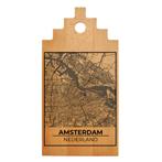 Borrelplank met Plattegrond 39x20 cm | Amsterdam Centrum, Huis en Inrichting, Keuken | Keukenbenodigdheden, Ophalen of Verzenden